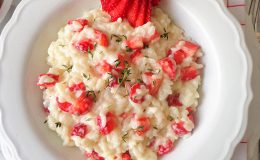 Risotto alle fragole e caprino